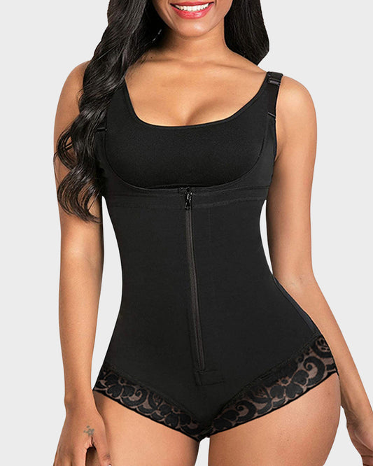 SheCurve® Lace Zipper Open Bust Shapewear