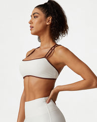 SheCurve®Ribbed Strappy Support Sports Bra