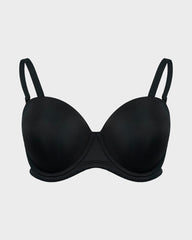 Versatile Molded Cup Underwire Bra with Removable Straps
