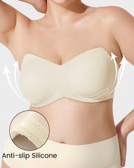 Full Support Non-Slip Convertible Bandeau Bra