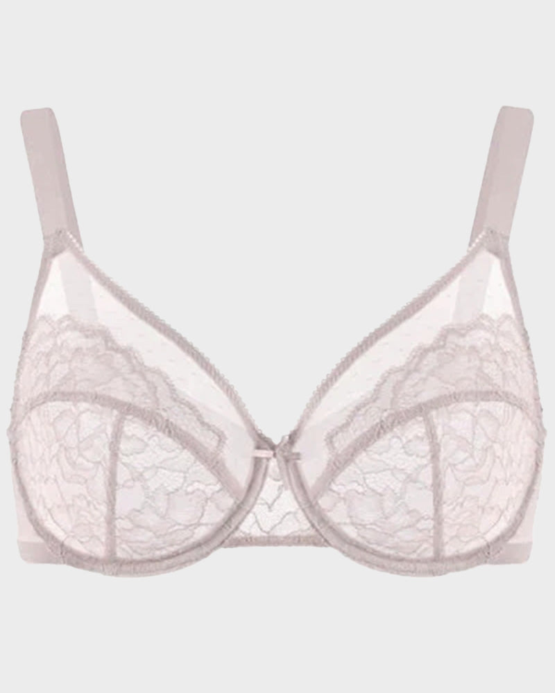 SheCurve®Full Coverage Lace Minimizer Bra - Petal