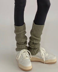 Ribbed Knitted Leg Warmers