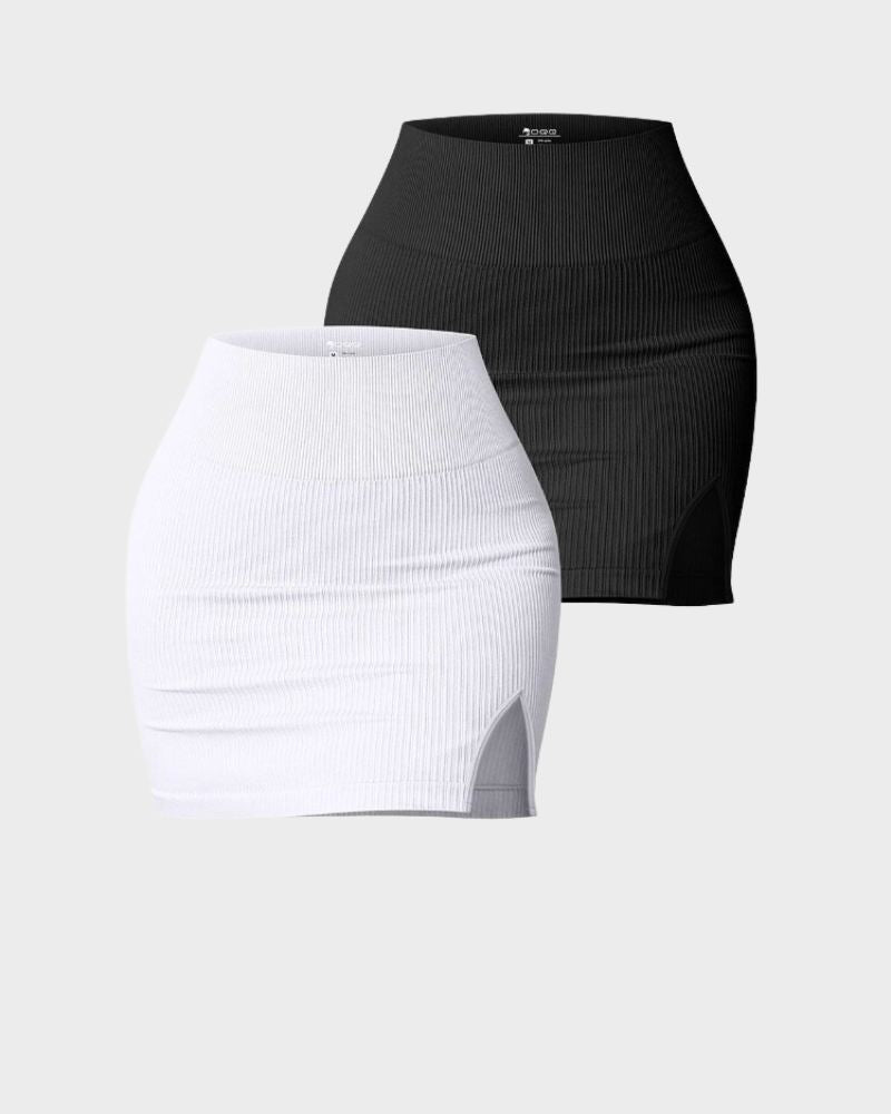 SheCurve® Basic Casual High Waist Mini Skirt