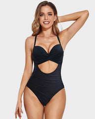 SheCurve® Crisscross Cutout One-Piece Swimwear