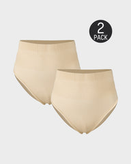 Mid-Waist Tummy Control Shaping Brief Panty (2 Pack)