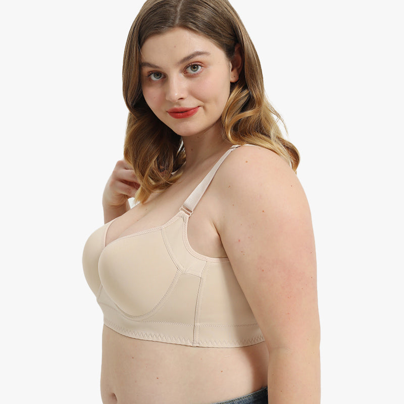 SheCurve® Full-Coverage Back Smoothing Bra-Beige (2 Pack)