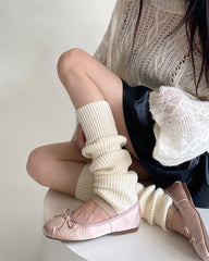 Ribbed Knitted Leg Warmers