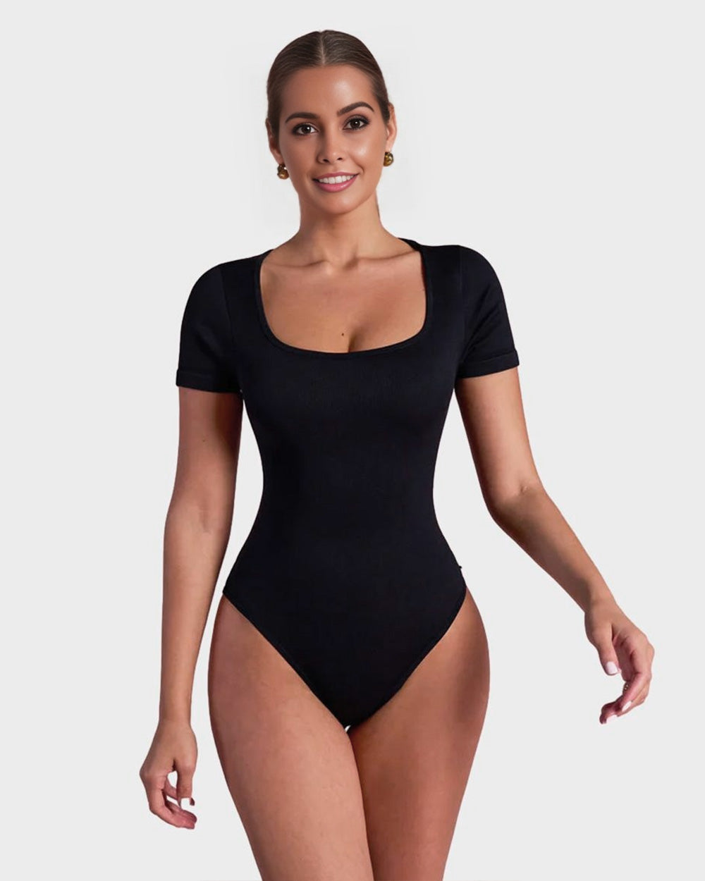 SheCurve® Basic Square Neck Thong Bodysuit