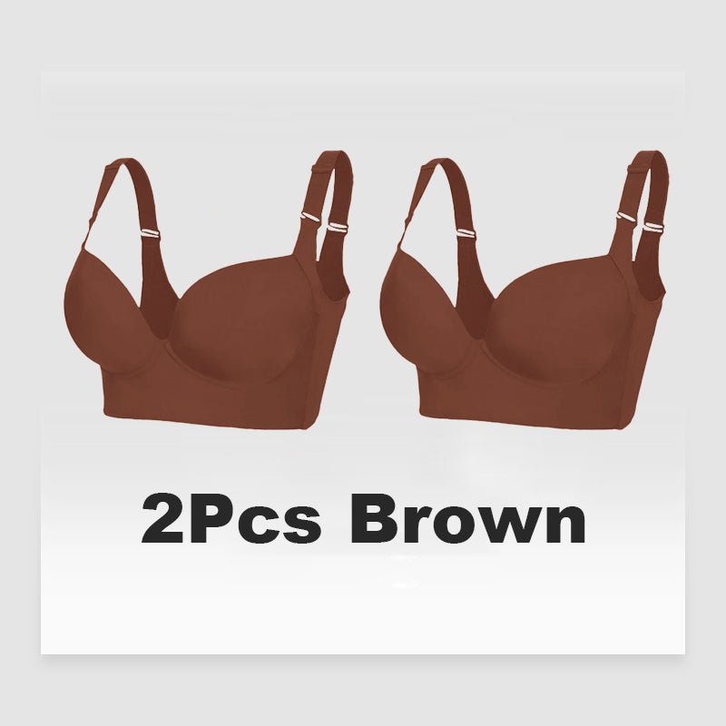 SheCurve®Push-Up Back Smoothing Bra-Brown (2 PACK)