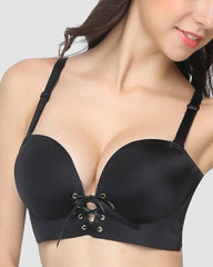 Instant Boost Lace-Up Padded Push Up Bra