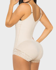 Lace Zipper Open Bust Shapewear