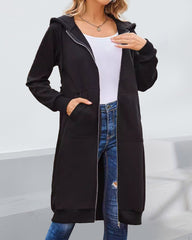 Relaxed Fit Hooded Longline Jacket