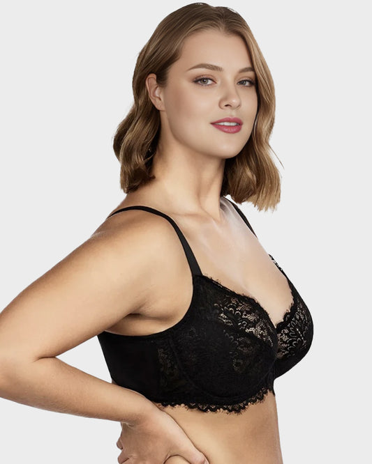 Comfort Unlined Lace Underwire Push Up Bra