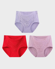 SheCurve® Plus Size LeakProof Lace Cotton Panties