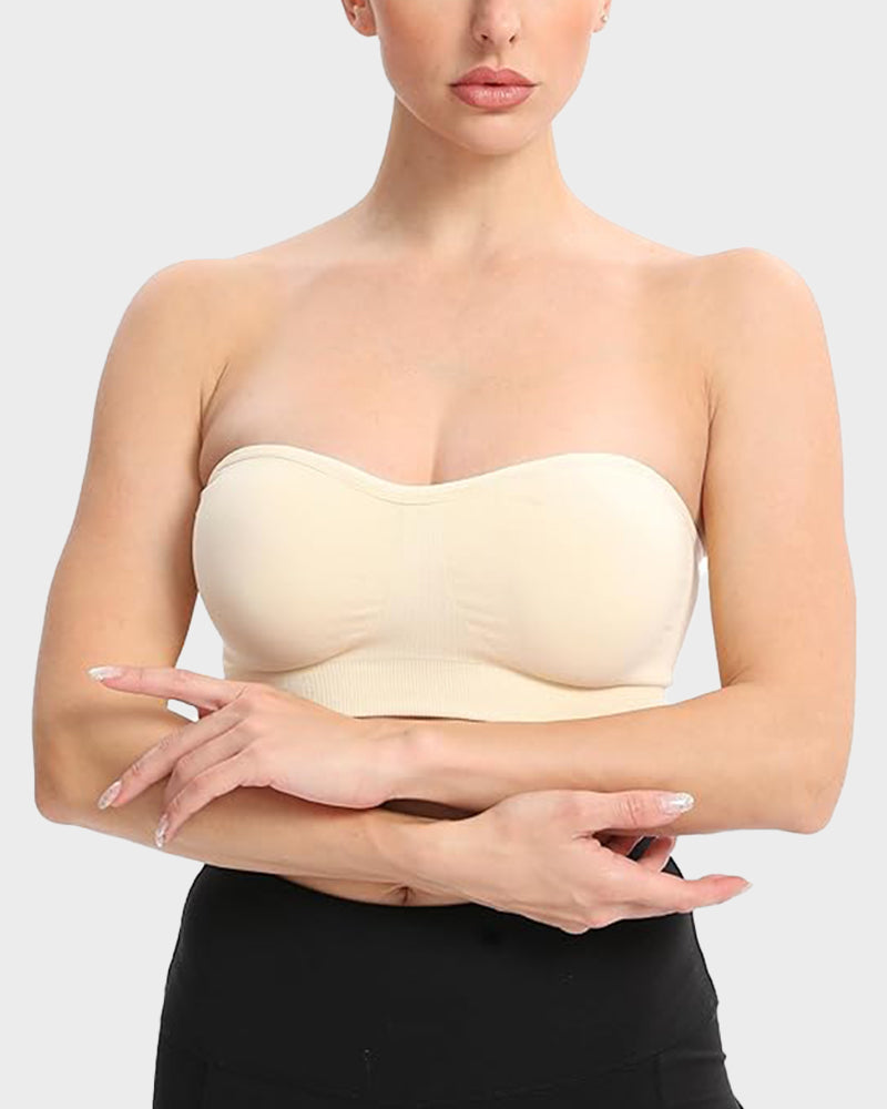 SheCurve® Non-Slip Bandeau Seamless Wireless Strapless Bra