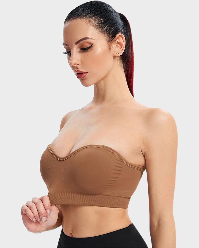 SheCurve® Non-Slip Bandeau Seamless Wireless Strapless Bra