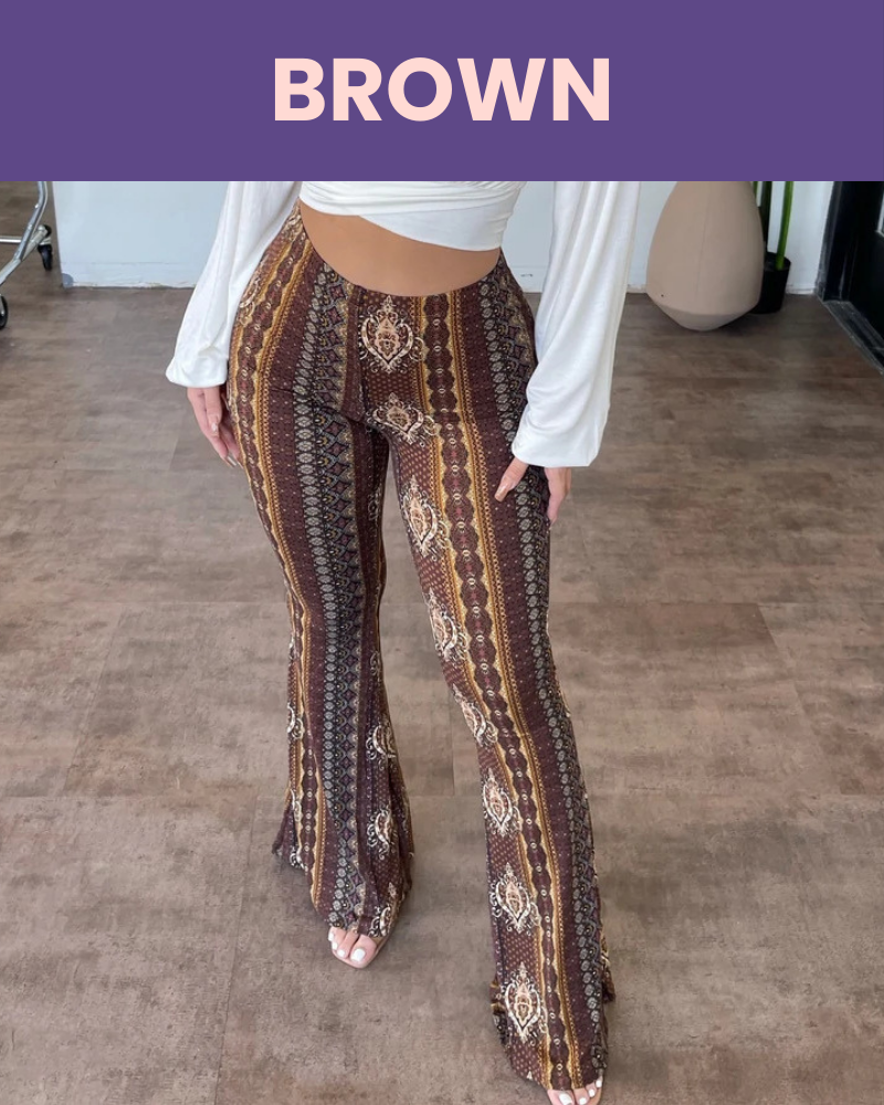 SheCurve®Booty Lifting Boho Flare Pants