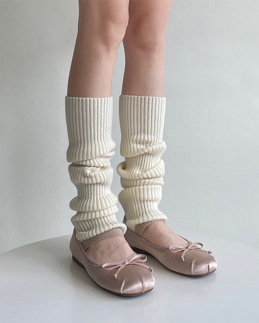 Ribbed Knitted Leg Warmers