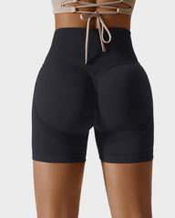 Seamless Knit Breathable Butt Lifting Fitness Shorts