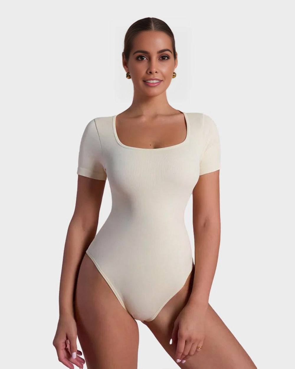 SheCurve® Basic Square Neck Thong Bodysuit