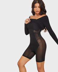 2 in 1 360° Built-in Curvy Slim Tummy Compression Slimming Long Sleeve Shaper Dress