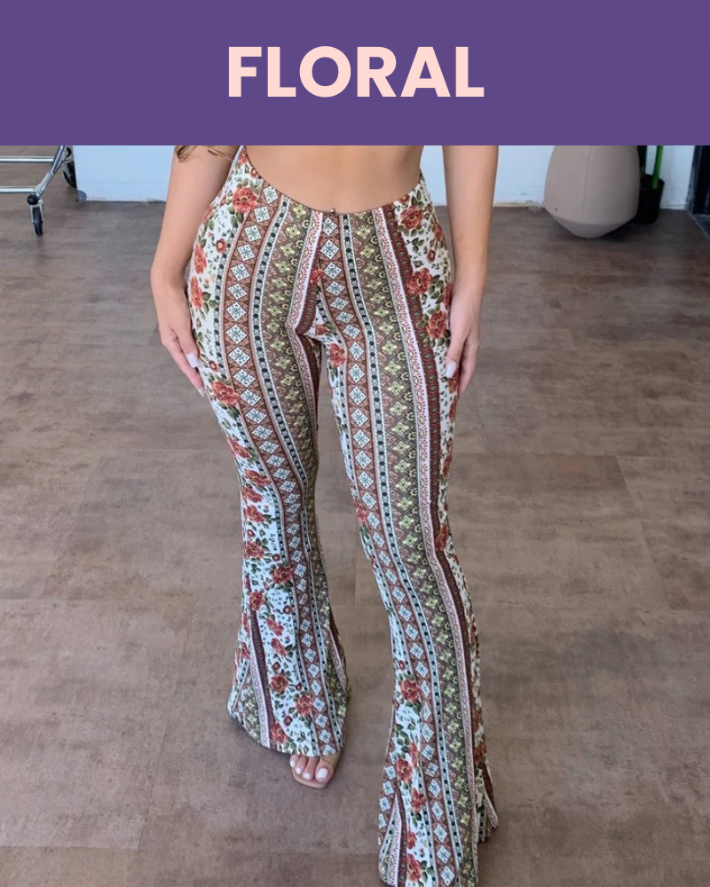 SheCurve®Booty Lifting Boho Flare Pants