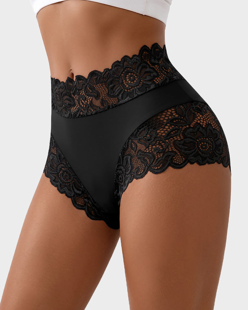 5-Pack Mid-Waist Lace-Trim Panties