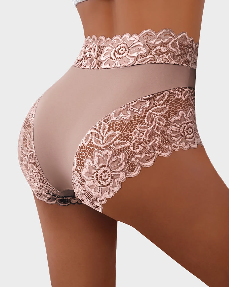 5-Pack Mid-Waist Lace-Trim Panties