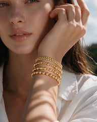 5-Piece Waterproof Beaded Stretch Bracelet Set