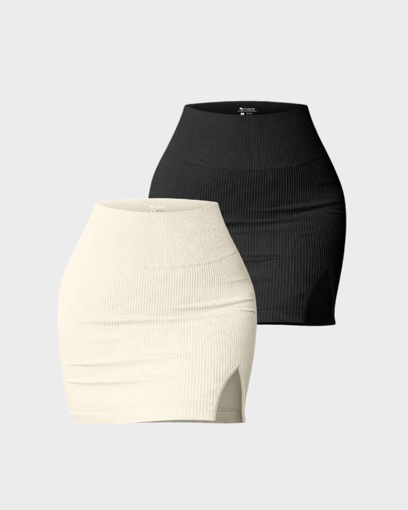 SheCurve® Basic Casual High Waist Mini Skirt