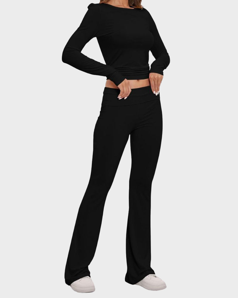 SheCurve®Long Sleeve Cotton Jersey Lounge Set