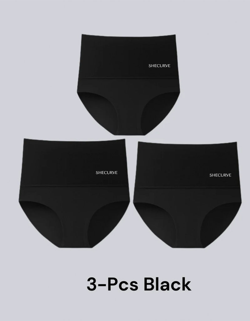 SheCurve®3-Pack High Waisted Tummy Control Brief Panties