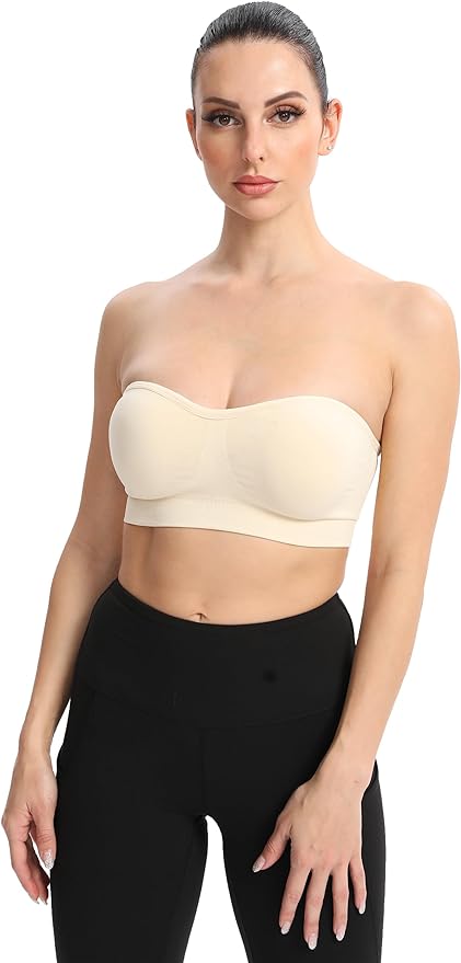 SheCurve® Non-Slip Bandeau Seamless Wireless Strapless Bra