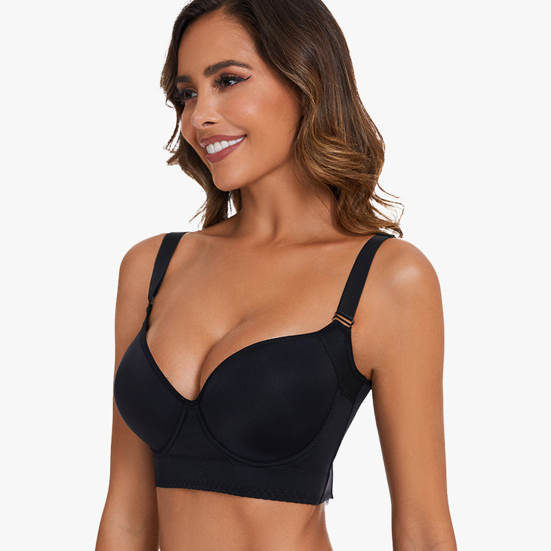 SheCurve® Full-Coverage Back Smoothing Bra-Black (2 Pack)