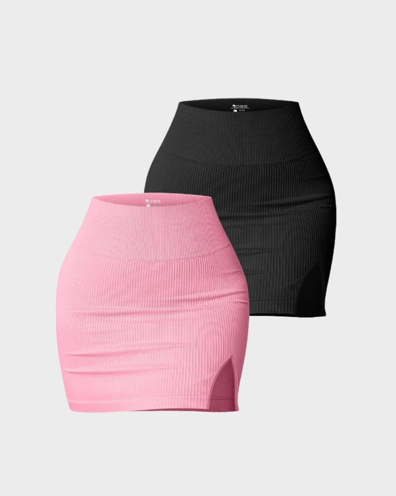 SheCurve® Basic Casual High Waist Mini Skirt