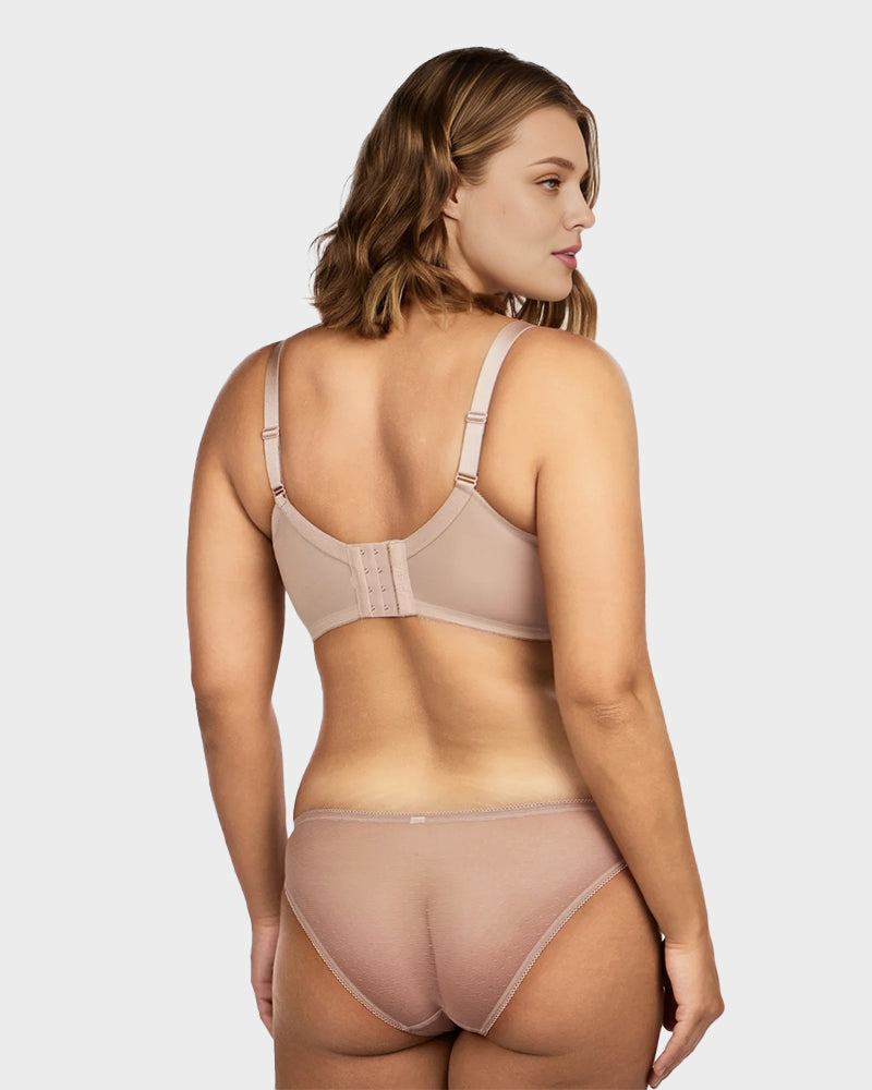 SheCurve®Full Coverage Lace Minimizer Bra - Petal