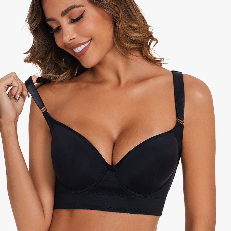 SheCurve® Full-Coverage Back Smoothing Bra-Black (2 Pack)