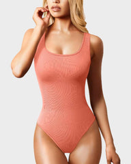 SheCurve® Wide Strap Backless Thong Bodysuit