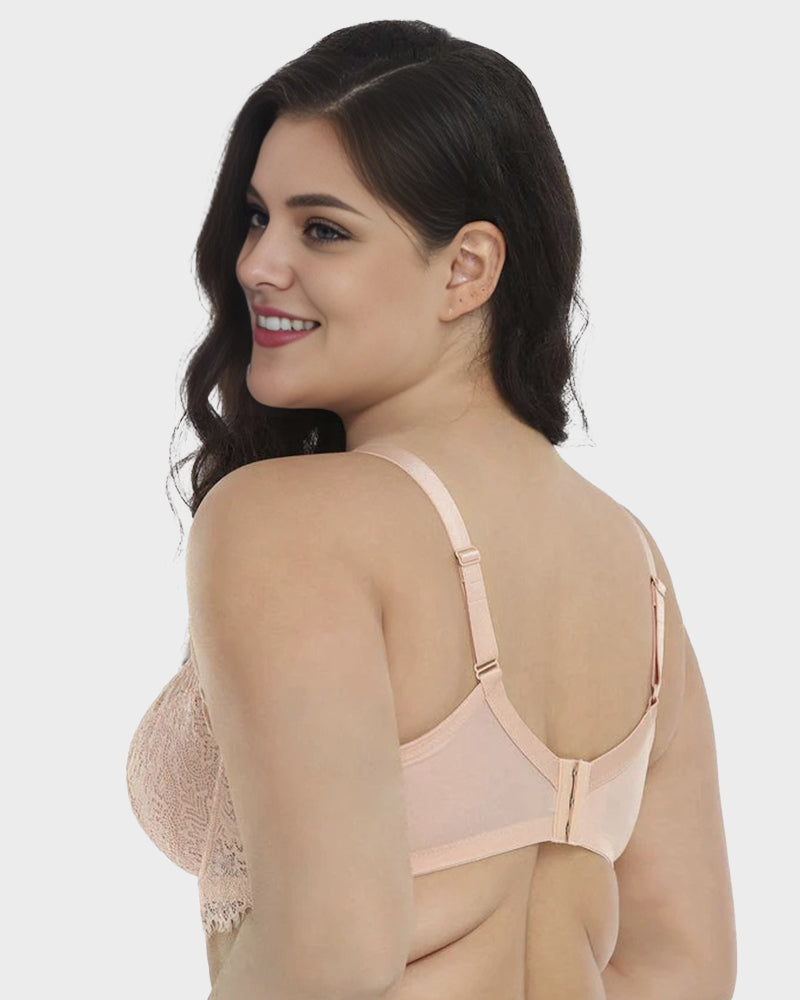 Comfort Unlined Lace Underwire Push Up Bra