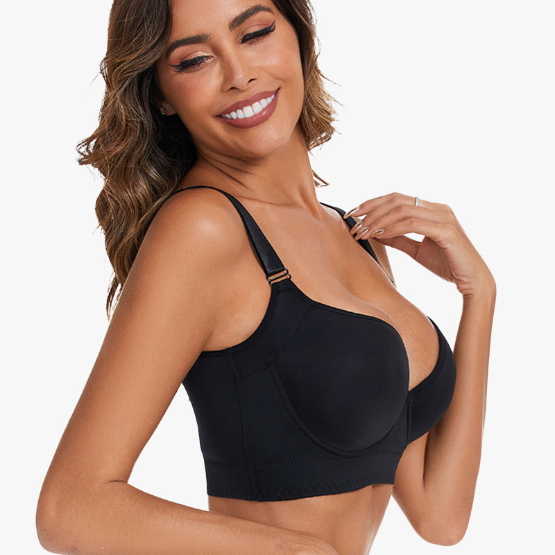 SheCurve® Full-Coverage Back Smoothing Bra-Black (2 Pack)