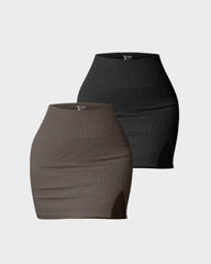 SheCurve® Basic Casual High Waist Mini Skirt