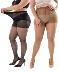 Plus Size Comfort Sheer Tights Bundle(5 Pack )