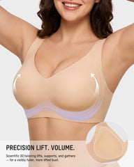 Anti-Gravity™ Wide-Strap Deep-V Lift Bra