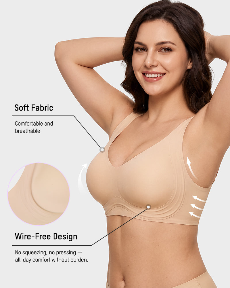 Anti-Gravity™ Wide-Strap Deep-V Lift Bra