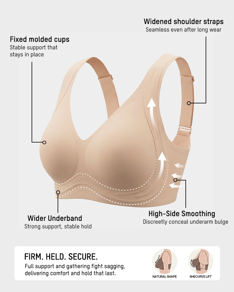 Anti-Gravity™ Wide-Strap Deep-V Lift Bra