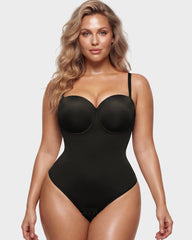 Back Lace-Up Seamless Shapewear Bodysuit