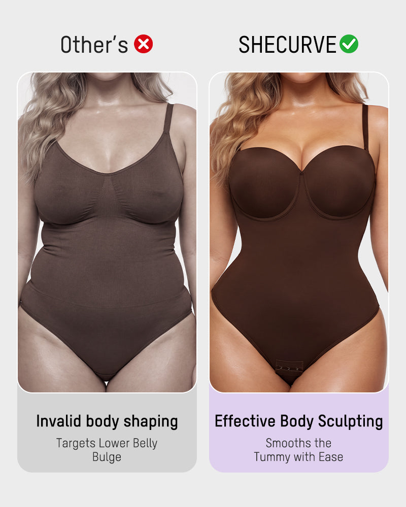 Back Lace-Up Seamless Shapewear Bodysuit