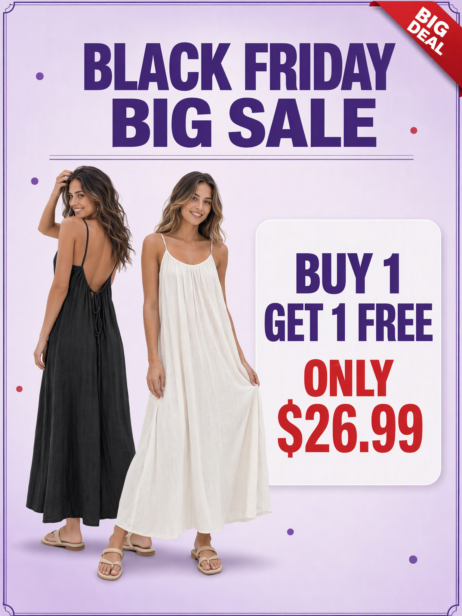 Backless Cami Dress Multipack