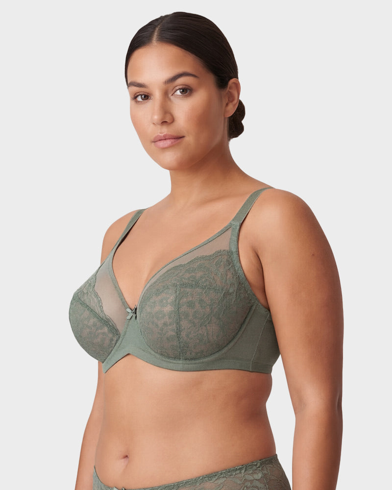 Breathable Lace Underwire Full Coverage Bra