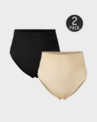 Mid-Waist Tummy Control Shaping Brief Panty (2 Pack)